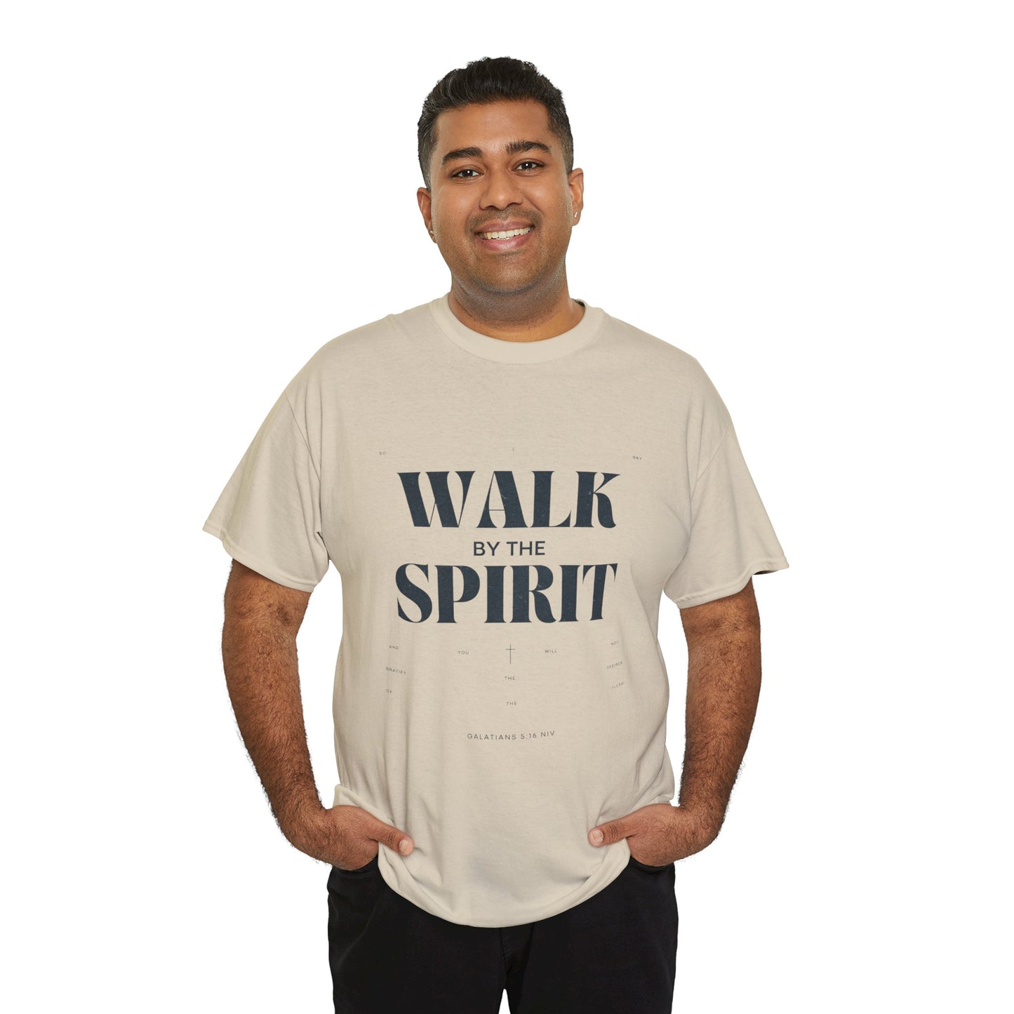 Walk by the Spirit - Galatians 5:16 Tee | Unisex Heavy Cotton Christian Shirt