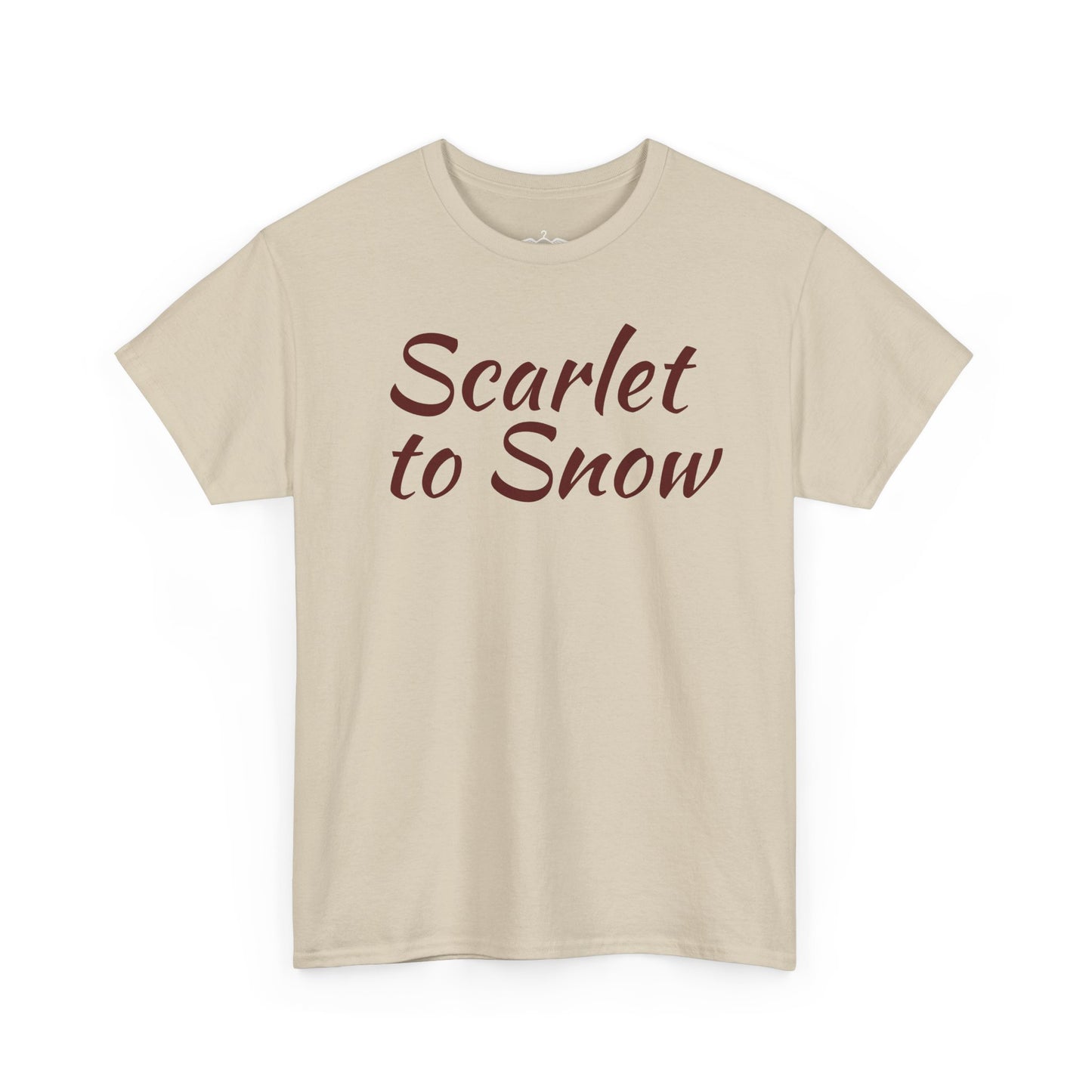 Scarlet to Snow Christian T-Shirt – Isaiah 1:18 Bible Verse Tee – Faith-Based Apparel – Unisex Heavy Cotton Tee