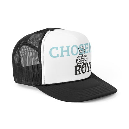 Chosen Royal Trucker Cap - Powder Blue and Charcoal Gray Minimalist Design