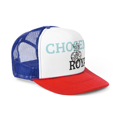 Chosen Royal Trucker Cap - Powder Blue and Charcoal Gray Minimalist Design