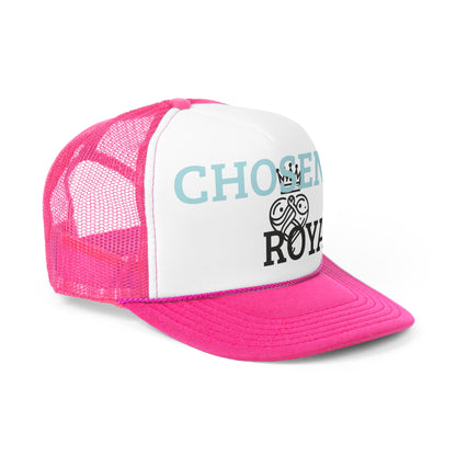 Chosen Royal Trucker Cap - Powder Blue and Charcoal Gray Minimalist Design