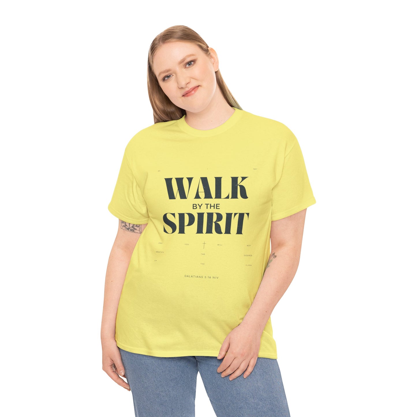 Walk by the Spirit - Galatians 5:16 Tee | Unisex Heavy Cotton Christian Shirt